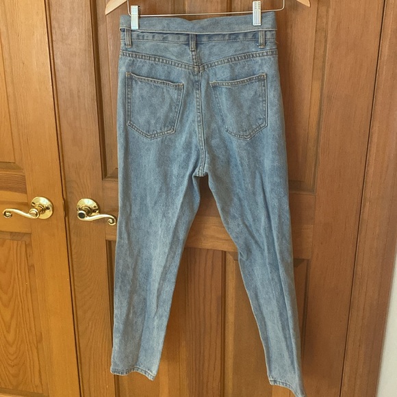 Lioness The Finley High Rise Foldover Waist Button Fly Jeans Size Small - Picture 3 of 3
